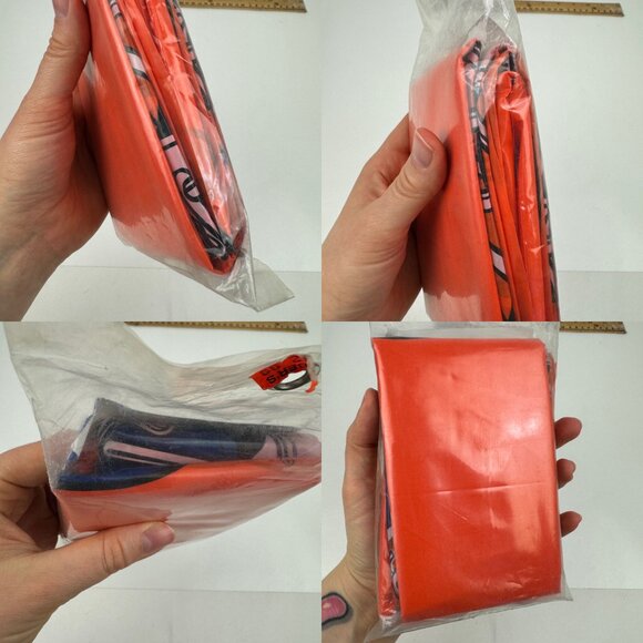 Vtg 90s Sealed NFL Denver Broncos Football Hooded Poncho Orange Rainmate 1 Size - Picture 6 of 10